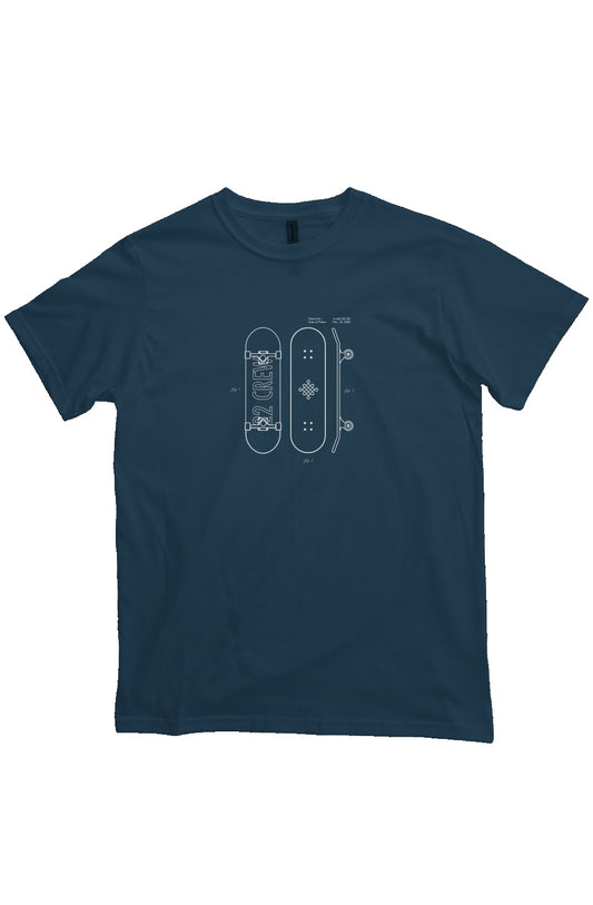 SK8 Blue Print Heavyweight T Shirt